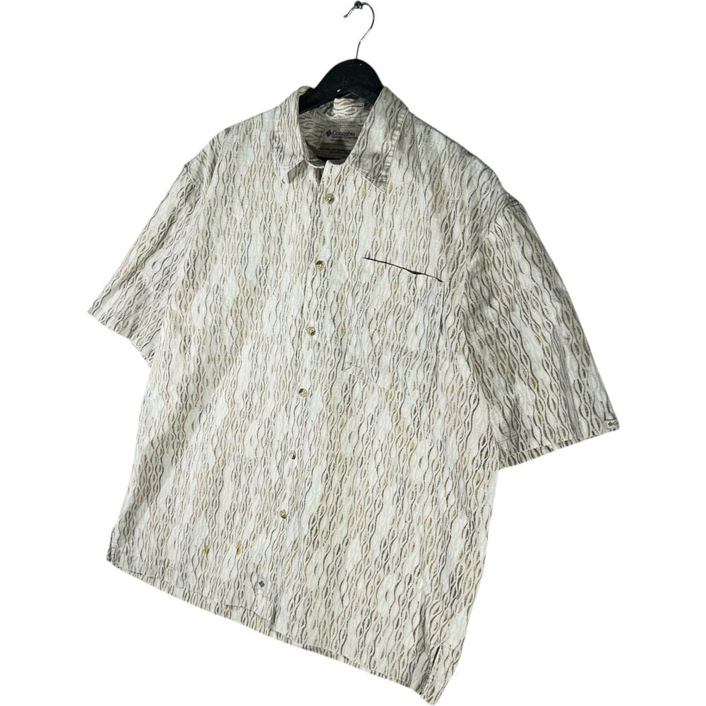 Columbia All Over Pattern Collared Short Sleeve B… - image 3